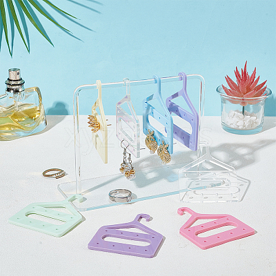 32Pcs 8 Colors 8-Hole Mini Acrylic Earring Hanger EDIS-PH0001-83-1