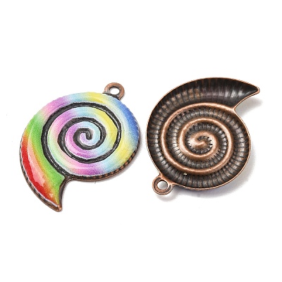 Rainbow Color Printed Iron Pendants RN-CBA3547-01C-1