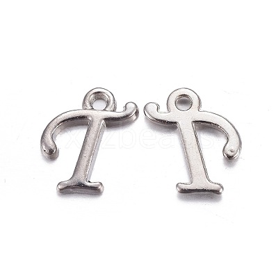 Platinum Plated Alloy Letter Pendants LS-PALLOY-J718-01P-T-1