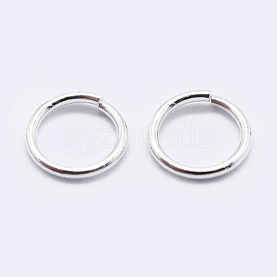 925 Sterling Silver Saw Cut Open Jump Rings STER-F036-02S-0.8x5mm-1
