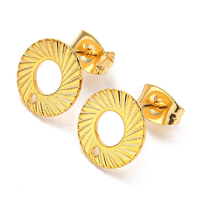 201 Stainless Steel Stud Earrings Finding X-STAS-B045-13G-A-1