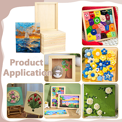 Wooden Clay Picture Frame WOCR-WH0004-025-1