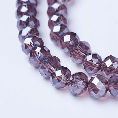 Electroplate Glass Beads Strands EGLA-A034-T8mm-A05-1