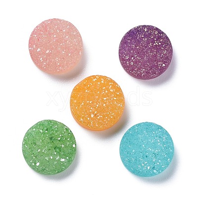 Natural Druzy Agate Cabochons G-L553-43A-1