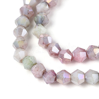 Ombre Effect Dyed Glass Beads Strands GLAA-T025-4mm-09J-1