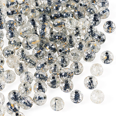 100Pcs Crackle Transparent Glass Beads GLAA-TADJ0001-12A-1