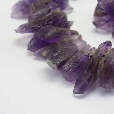 Rough Raw Natural Amethyst Beads Strands G-K202-18-1