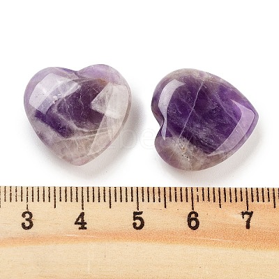 Heart Natural Amethyst Palm Stones G-C134-06A-26-1