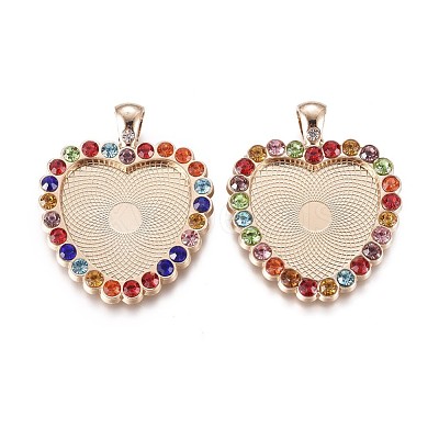 Electrophoresis Alloy Pendant Cabochon Settings X-ALRI-TAC0001-08KCG-1