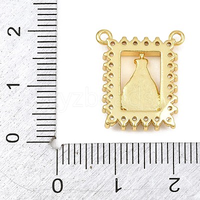 Brass Micro Pave Clear Cubic Zirconia Pendants KK-CBA6A75-48C-G-1