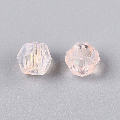 Transparent Spray Painted Glass Beads X1-EGLA-N018-4mm-08-1