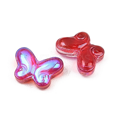 AB Color Plated Transparent Glass Beads GLAA-Z020-01G-1