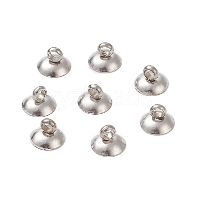 304 Stainless Steel Bead Cap Pendant Bails STAS-G224-24P-10-1