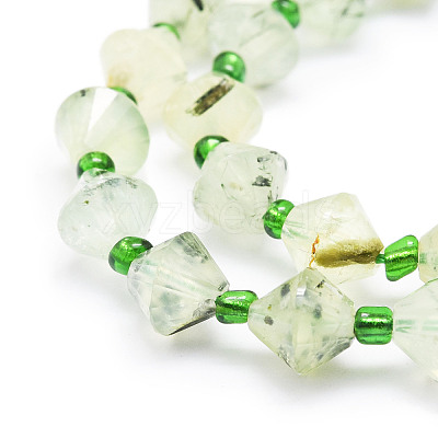 Natural Prehnite Beads Strands G-E569-C01-1