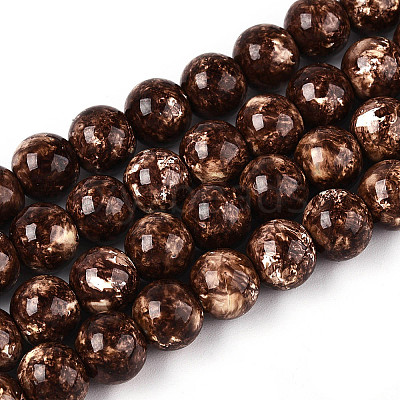 Baking Paint Glass Beads Strands DGLA-N016-8mm-05-1