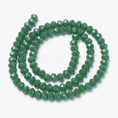 Opaque Solid Color Imitation Jade Glass Beads Strands EGLA-A044-P8mm-D09-1