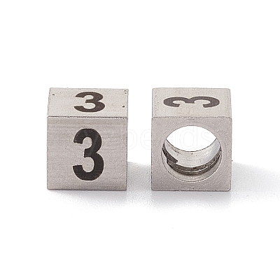 Tarnish Resistant 303 Stainless Steel European Beads STAS-G286-P03-1