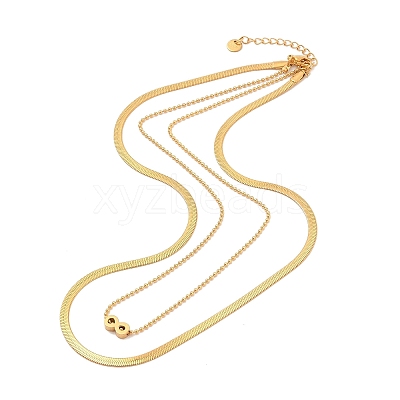 Double Layer Necklaces NJEW-A032-04G-03-1