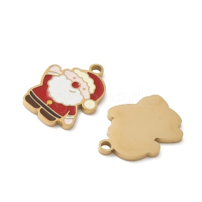 Christmas 304 Stainless Steel Enamel Pendants STAS-Z093-08X-G-1