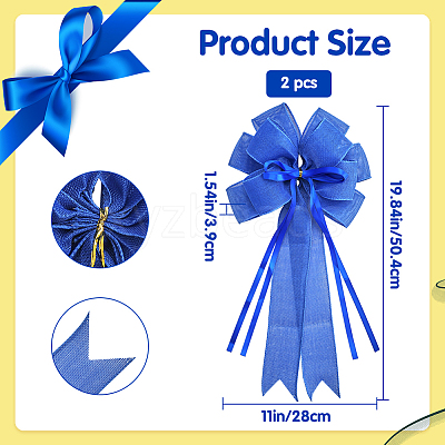 Polyester Big Bowknot FIND-WH0126-414H-1