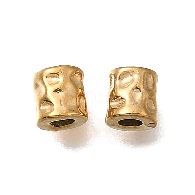 Hammered Textured 304 Stainless Steel Spacer Beads STAS-L315-073A-G03-1
