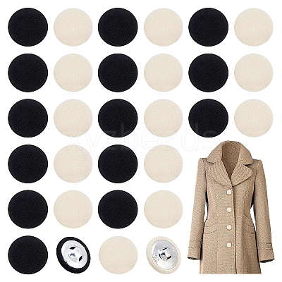 40Pcs 2 Colors Aluminum Buttons DIY-PH0008-67-1