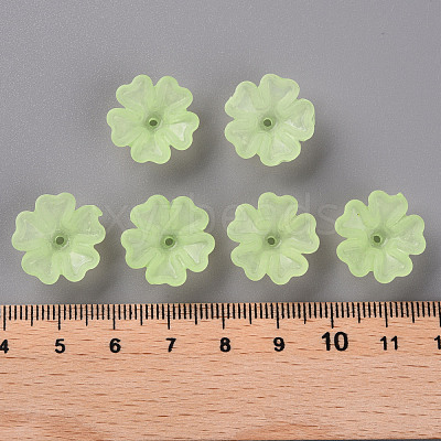 Transparent Frosted Acrylic Bead Caps MACR-S371-04A-728-1