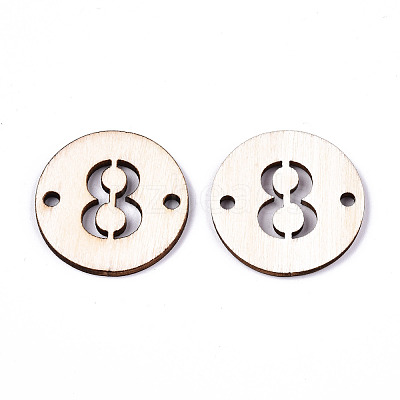 Unfinished Natural Poplar Wood Links Connectors WOOD-S045-138B-8-1
