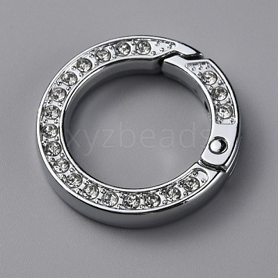 Alloy Crystal Rhinestone Spring Gate Rings FIND-WH0129-34A-P-1