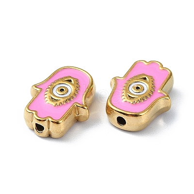 Ion Plating(IP) 304 Stainless Steel Enamel Beads STAS-Q318-10D-1