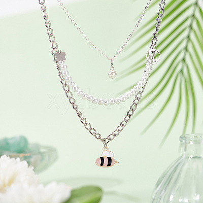 40Pcs 2 Colors Light Gold Plated Alloy Pendants ENAM-DC0014-97-1