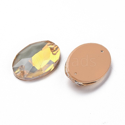 Mocha Effect Oval Shape Sew on Rhinestone RGLA-C001-07D-AM-1