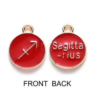 Alloy Enamel Pendants ENAM-SZ0001-27B-F-1
