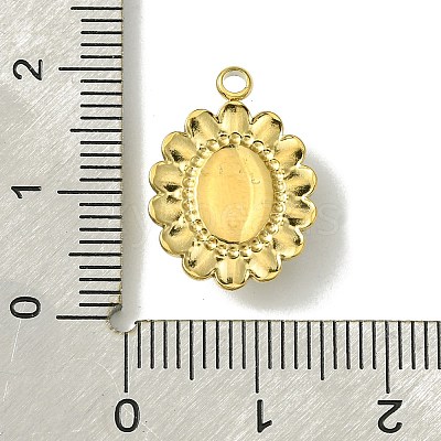 Ion Plating(IP) Real 14K Gold Plated 304 Stainless Steel with Glass Pendant FIND-Z028-30C-1