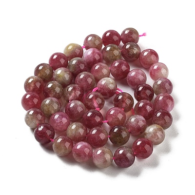 Natural Jade Imitation Watermelon Tourmaline Beads Strands X-G-NH0006-A01-02-1-1