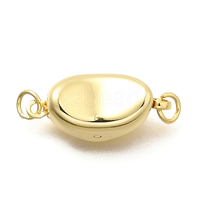 Oval Rack Plating Brass Box Clasps KK-S508-13G-1