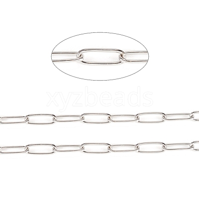 Tarnish Resistant 304 Stainless Steel Paperclip Chains CHS-F010-01E-P-1