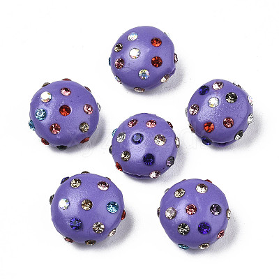 Polymer Clay Rhinestone Beads RB-S056-27D-1