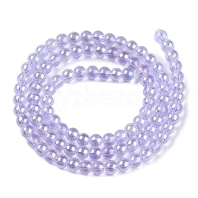Electroplate Transparent Glass Beads Strands X-GLAA-T032-T4mm-AB01-1