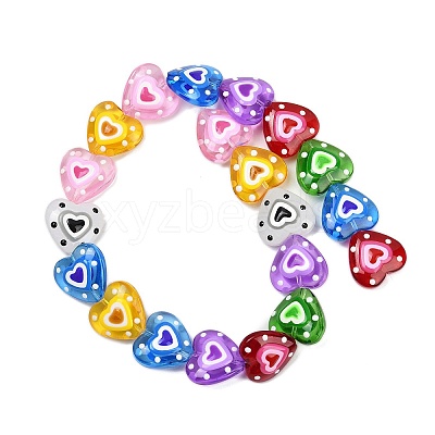 Handmade Lampwork Beads Strands LAMP-R004-06B-01-1