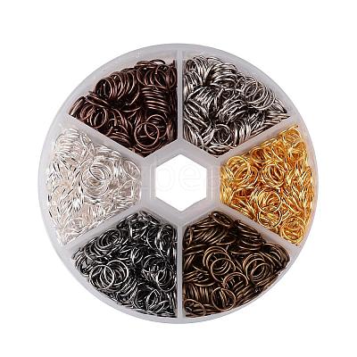 1 Box 6 Color Iron Open Jump Rings IFIN-X0025-7mm-NF-B-1