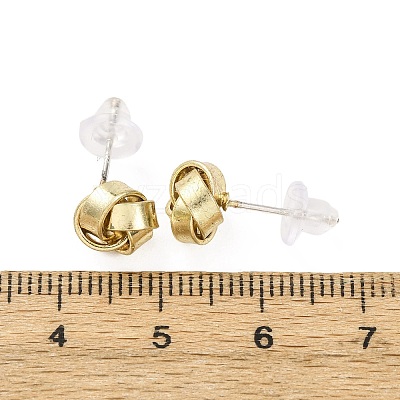 Alloy Stud Earrings EJEW-T055-07G-1