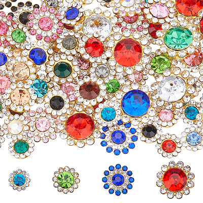 Glass Rhinestone Buttons DIY-HS0001-64-1