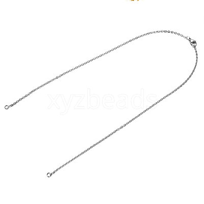 Tarnish Resistant 304 Stainless Steel Cable Chain Necklace Making STAS-T040-PJ209-1-70-1