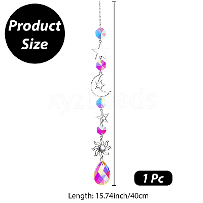 1Pc Iron Big Pendant Decorations DJEW-CN0001-37C-1