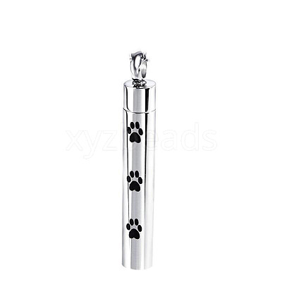 304 Stainless Steel Urn Ashes Pendants BOTT-PW0001-097B-1