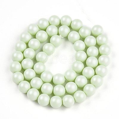 Baking Paint Pearlized Glass Pearl Bead Strands HY-N002-8mm-B02-1