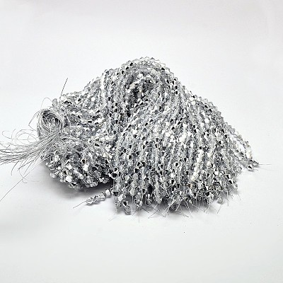 Imitate Austrian Crystal Electroplate Bicone Glass Faceted Bead Strands X-GLAA-F029-4x4mm-B01-1
