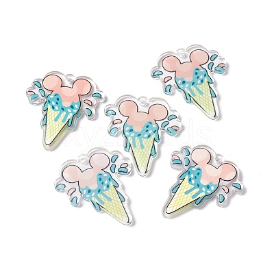 Transparent Printed Acrylic Pendants TACR-G042-01A-1