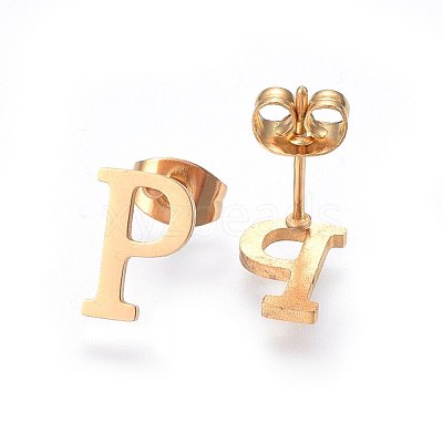304 Stainless Steel Pendants and Stud Earrings Jewelry Sets SJEW-P099-16G-1